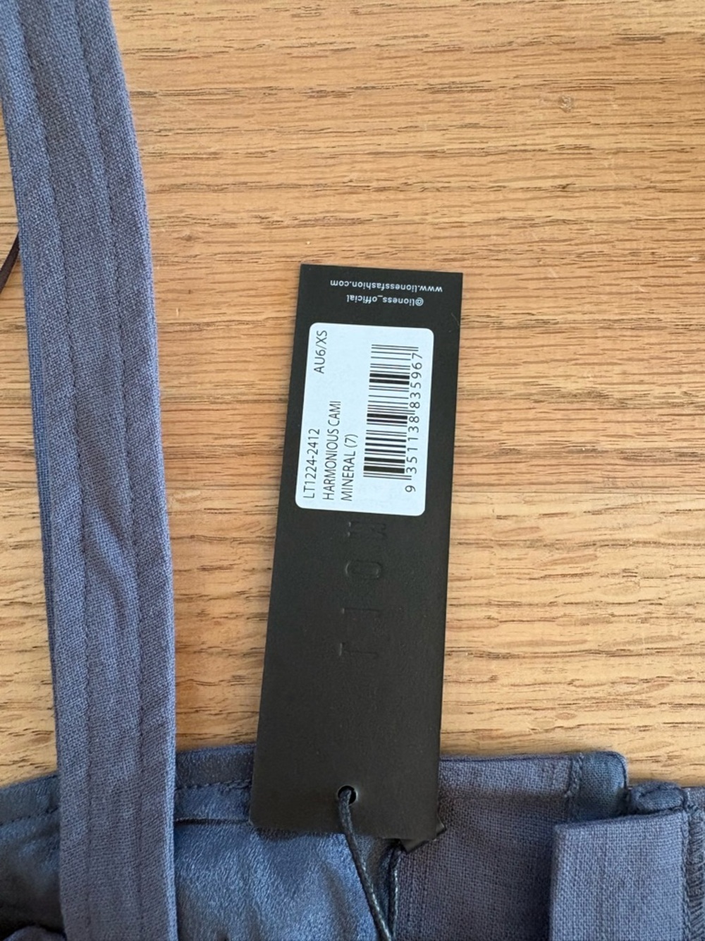 Lioness Structured Corset Tank Top in Charcoal Gray - Picture 3 of 3